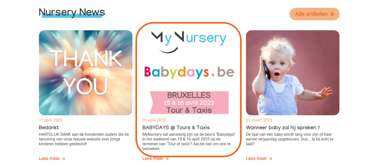 MyNursery promotion plaats